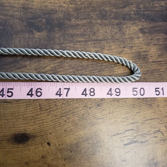 Sage Green with hand carved koi fish stone belt buckle and soft spiral belt rope - Picture 7 of 8